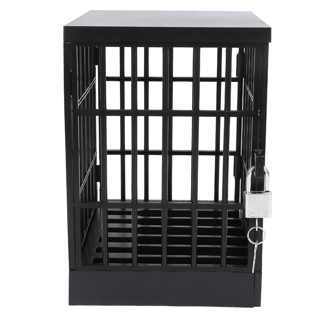 Handy Gefängnis Sperrbox Kunststoff Handy Gefängnis Abschließbarer Käfig für Klassenzimmer Familienzeit Party Spaß Geschenk Ganz Schwarz
