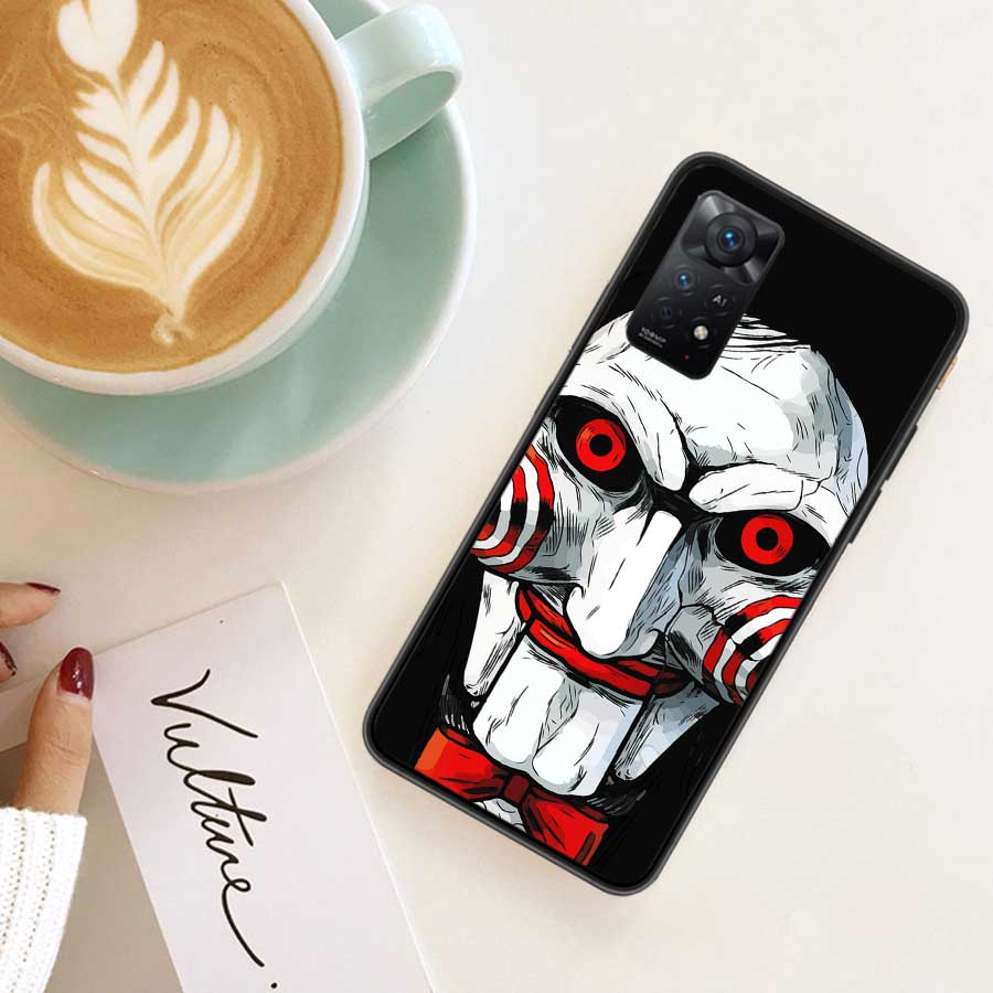 Saw Jigsaw Killer Hhorror Phone Case For Xiaomi Redmi Note 12 Plus 12S 11 11T Pro 5G 11E 11S 4G 10 10S 9 9S 9T 8 8T 7 6 5 Cover