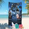 Customizable personalized beach towels Billie Eilish themed designs.Suitable for the beach, yoga, sports;ideal as beach accessories