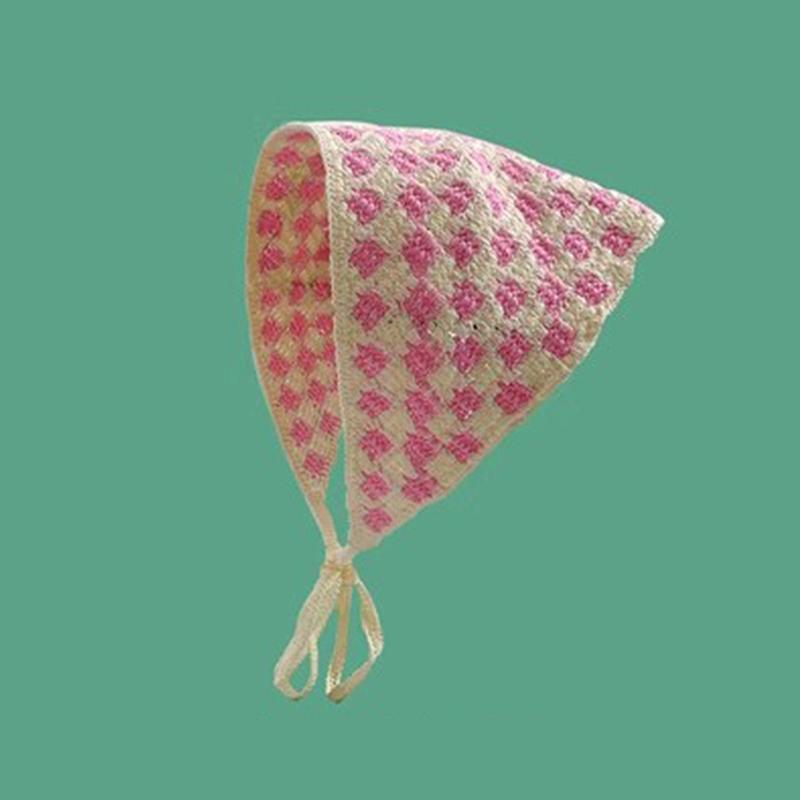 Süßes Niedliches Gestricktes Dreieck Stirnband Französischer Pastoralstil Stirnband Für Frauen Mädchen Kleine Blume Kopftuch Haaraccessoires