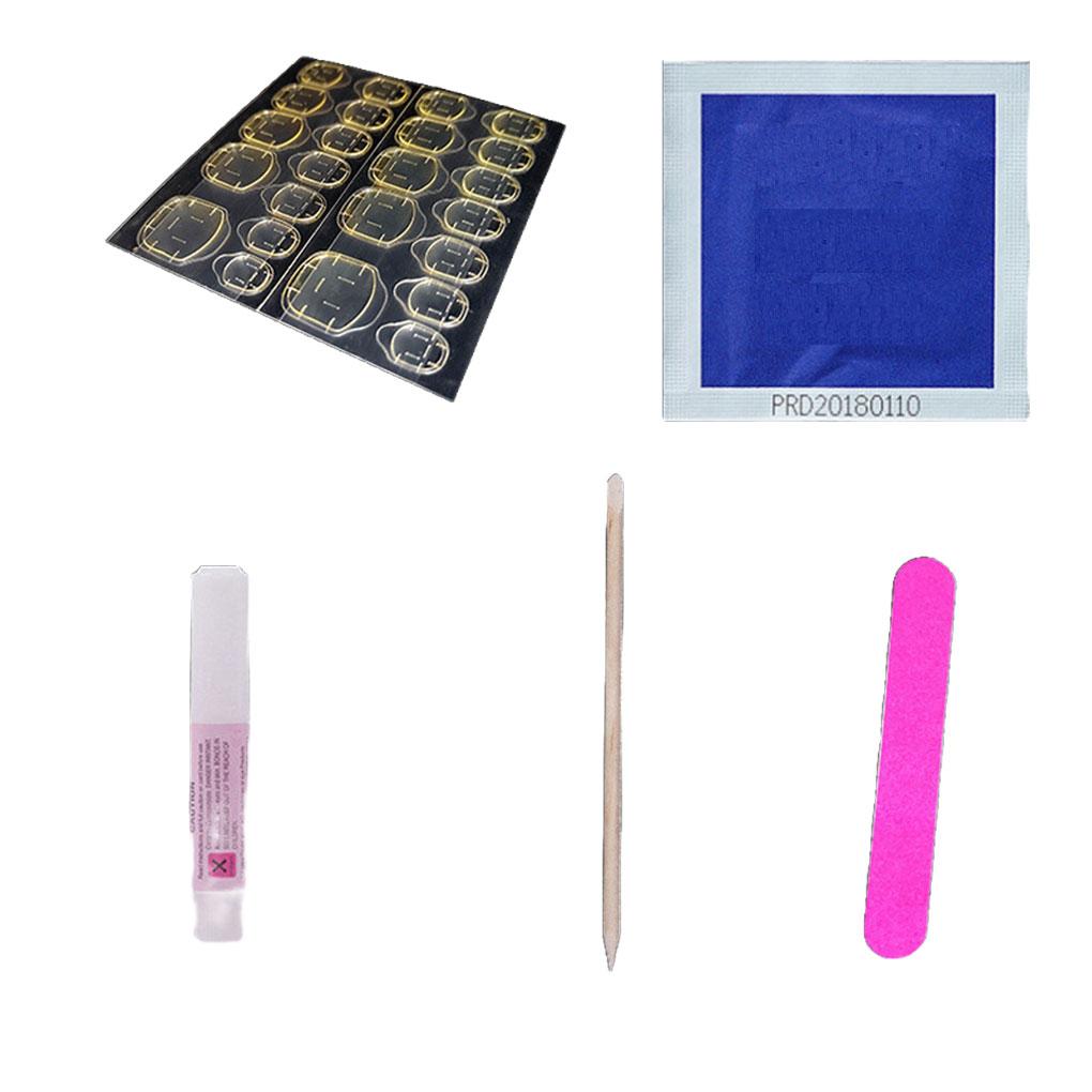 

Women Fake Full Cover Adhesive Toe Nail Set Spa Girl Toenail Removal Stick Polishing File Art Tool Kit Feet Ornament