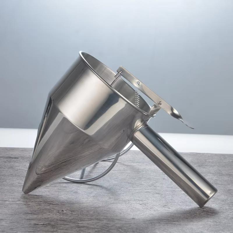 Small Meatball Tool Stainless Steel Fish Ball Octopus Conical Funnel (Silver,M)
