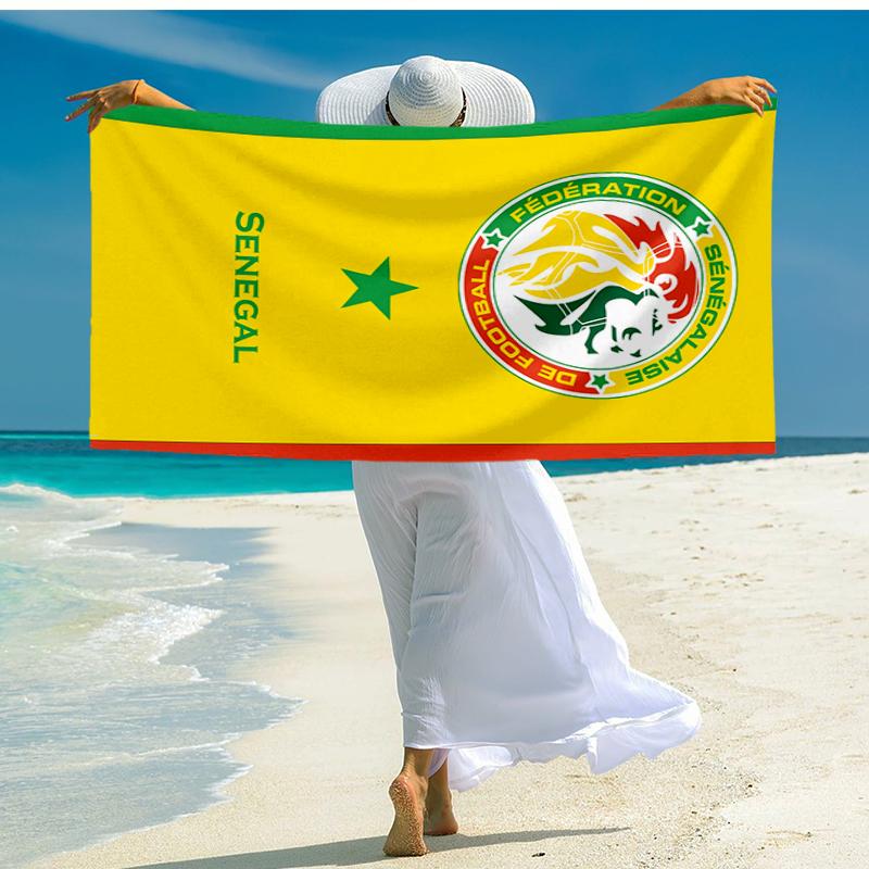 Senegal Fashion Beach Towel: Ideal for Summer Adventures Soft, Absorbent and Quick Drying Suitable for Swimming and Bathing