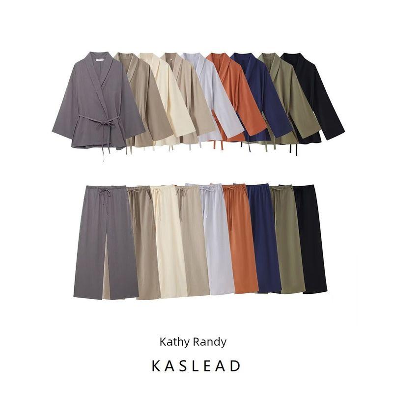 Kaslead New Arrival Women's Clothing Fashion Style Kimono Coat Casual Pants 5427734 4391423