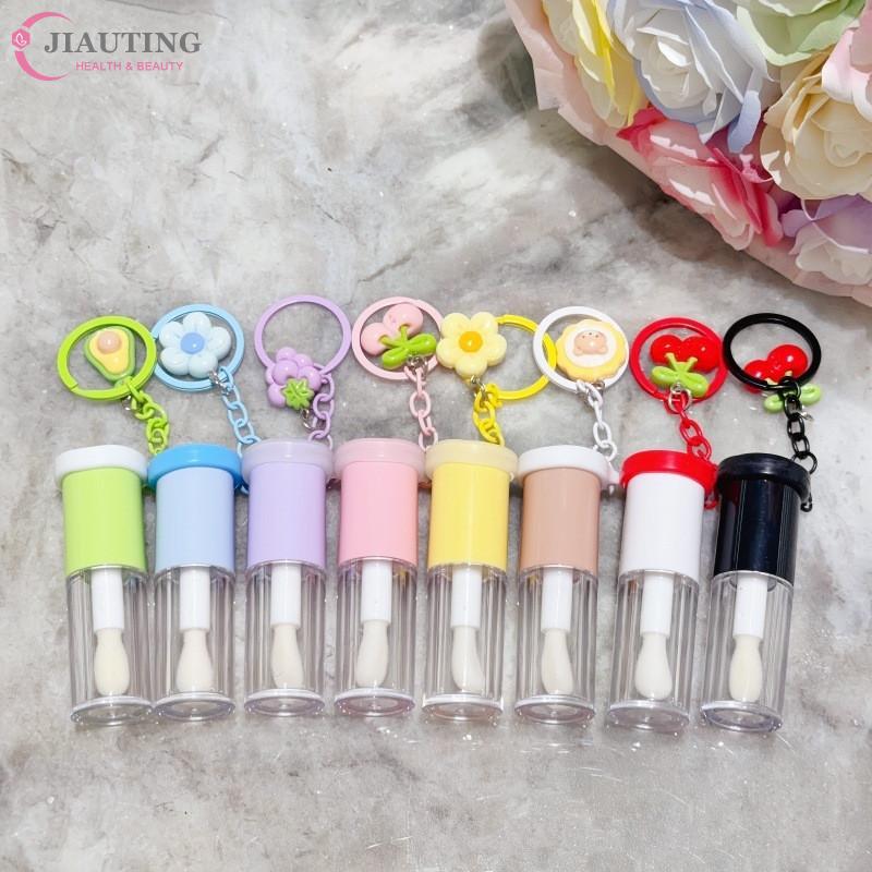 Lip Glaze Bottle With Keychain Big Wand Empty Lipstick Gloss Tube Refillable Liquid Container Bottle Lip Gloss Sample Bottle