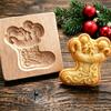 Wooden Gingerbread and Shortbread Cookie Mold Cutter