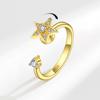 Minimalist Niche High End Spinning Butterfly Zircon Ring For Women Unique Innovative Design Statement Jewelry