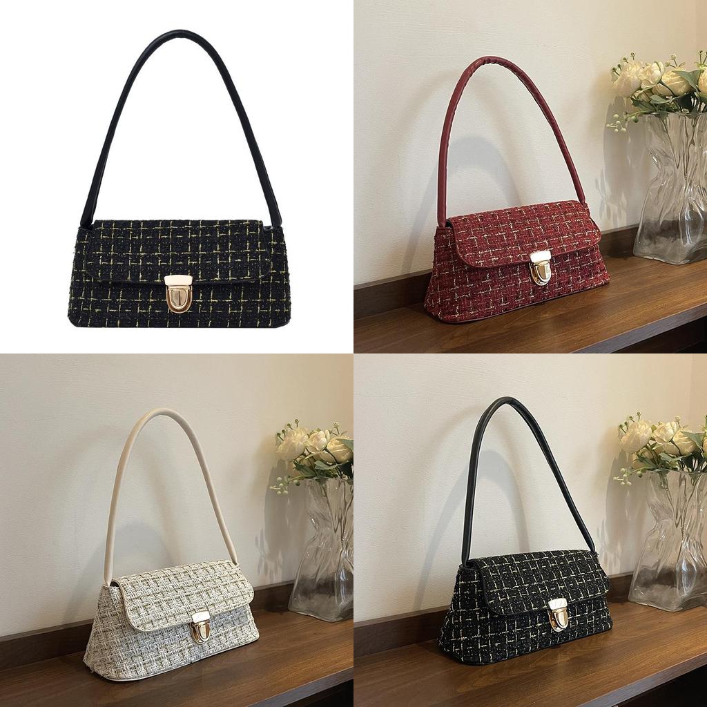 Korean Style Small Pu Handbag With Stitching Detail For Daily Casual Use