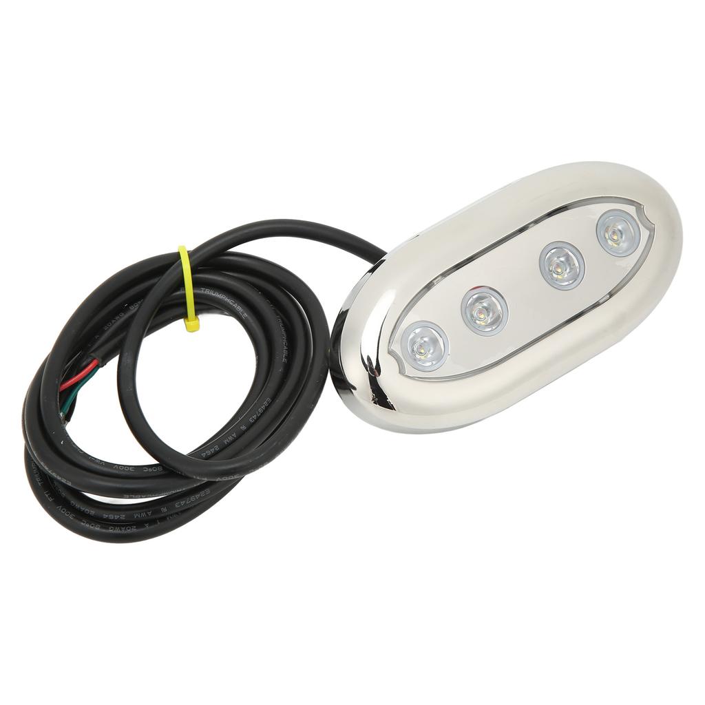 Marine Underwater LED Light DC 12V‑24V IP68 Waterproof Universal Fit for Boat Yacht Waterside Blue Light 4W