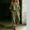 Minimalist Womens Casual Jumpsuit With Tiefront Top For Spring Fashion