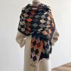 Design Thickened Double-Sided Warm Scarf Imitation Cashmere Short Beard Shawl Autumn Winter Coldproof Female Scarf