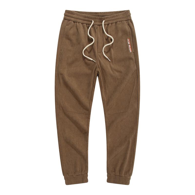 

Мужские спортивные штаны Dengjue из бархата плотностью 480 г, осень/зима 2024 г., свободные теплые повседневные брюки в стиле ретро