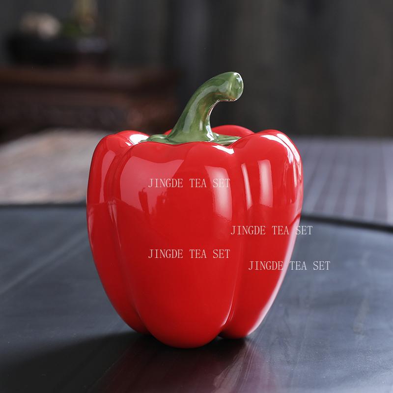 Ceramic Chili Tea Jar Home Creative Tea Bee Storage Jar Teaset Accessories Home Decoration Ornaments Sugar Coffee Tea Containers