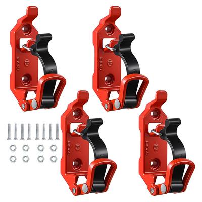 4 Pcs Metal Rubber Clamps Multipurpose Wall Mounting Brackets Car Accessories Axe Holder Mount Kit for Truck Trailer Roof Rack