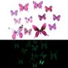 12/36pcs Luminous Butterfly 3D Wall Sticker Bedroom Living Room Window Ceiling Decor Wall Decals Home DIY Glow In Dark Wallpaper