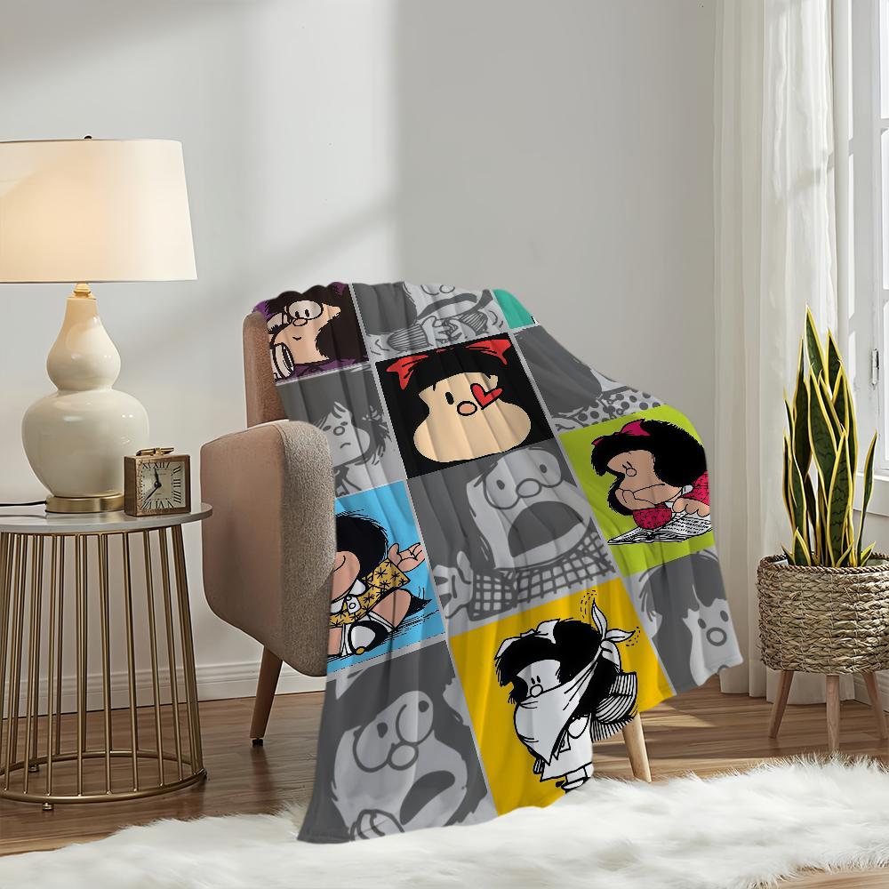 Cartoon Cute M-Mafalda Blanket For Sofa Room Microfiber Bedding Blanket office Travel Gift Home
