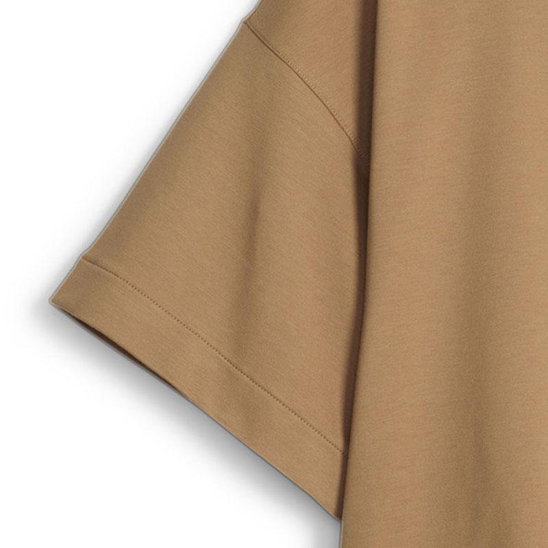 Puma T-shirt Casual Sportiva in Maglia a Manica Corta con Scollo Rotondo e Spalle Cadenti, Colore Unito, Vestibilità Larga, Traspirante, Comoda, Top da Donna, Marrone Chiaro 623479-85