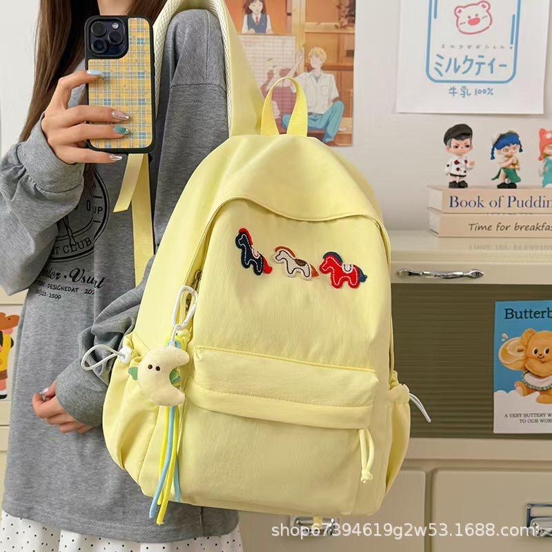 Schoolbag Korean Ins Schoolbag Girls Junior High School Students Cute Backpack 1011 New High School Students Large Capacity Lightweight Backpack