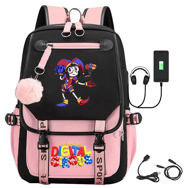 Magic Digital Circus Digital Circus Animation Peripheral Backpack Large Capacity Student Bag