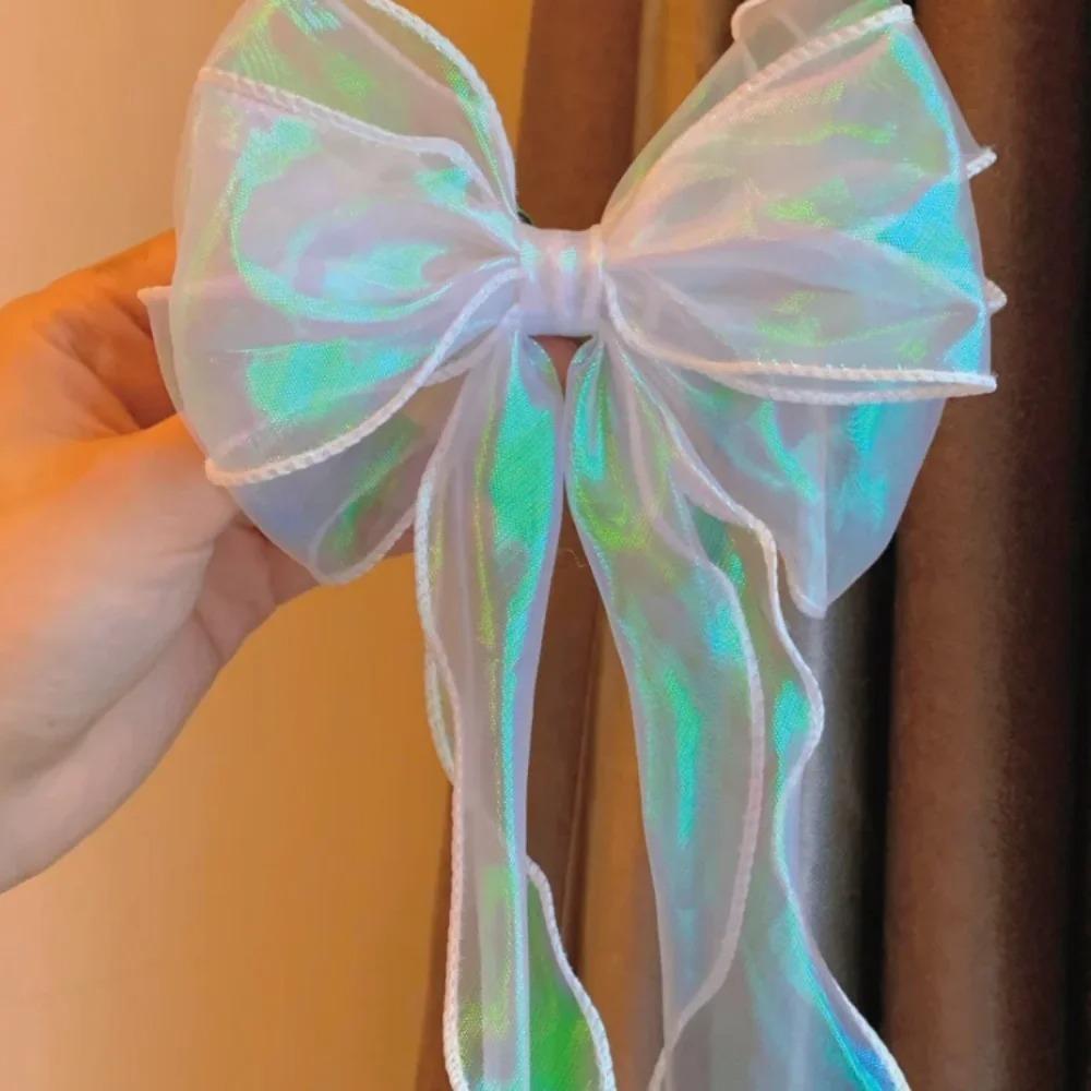 40MM Reflective Iridescent Wavy Edge Ribbon Gradient/Pleats/Magic/Gold Edge DIY Decor