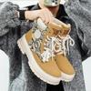 Retro Couple Style Lace-Up Martin Boots - Men's High Top Thick Sole Casual Shoes