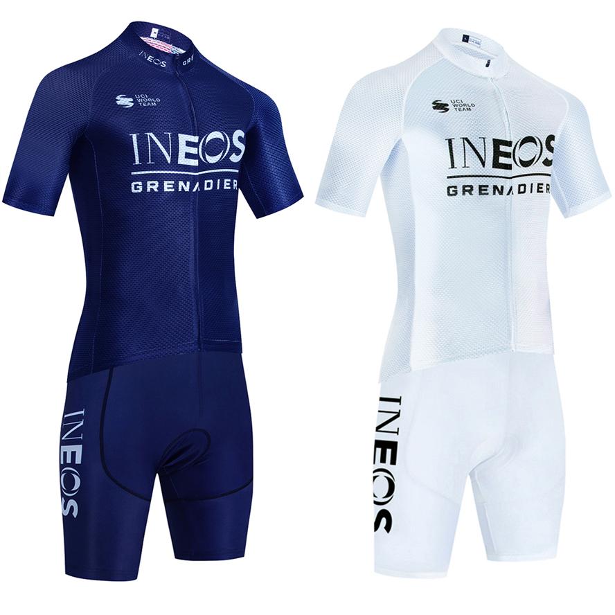 Neues Weißes 2025 Radsport-Set INEOS Radsportteam Trikot Radhose Herren Damen Pro Ropa Ciclismo Fahrrad Trikot Kleidung Uniform