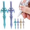 2Pcs Ancient Swords Shape Gel Pen with Black Ink Martial Arts Weapon Design Ballpoint Pen for Students Smooth Writing Novelty Stationery Gift for