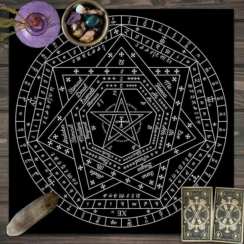 Starry Tarot Flannel Mat Anti Slip Square Card Cloth Multi Patterns Altar Decor Tarot Oracle Layout Soft Mat for Divination Game
