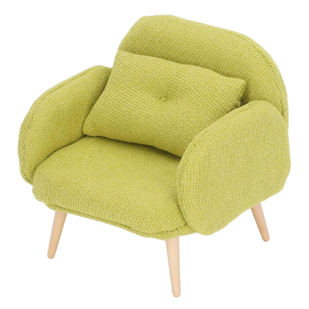 Puppenhaus Sofa 1:12 Maßstab Einfaches Design Moderner Stil Puppenhaus Miniaturmöbel Grün