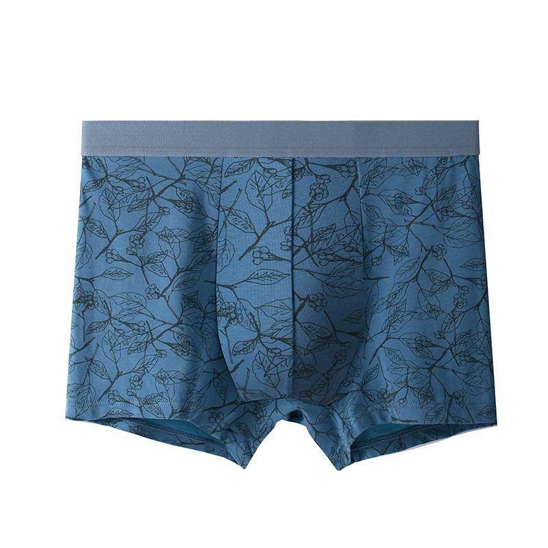 Men's Pure Cotton Printed Boxer Briefs - Comfortable, Breathable, Antibacterial.