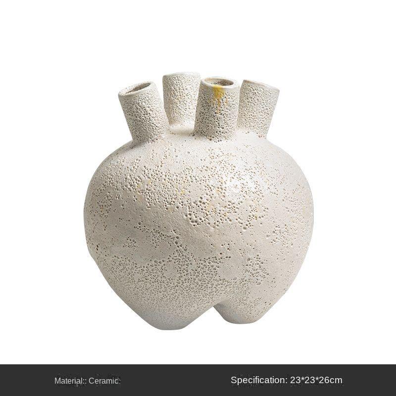 Abstrakte Herz Design Keramik Vase Hause Wohnzimmer Dekoration Handwerk Desktop Ornament Blume Vase
