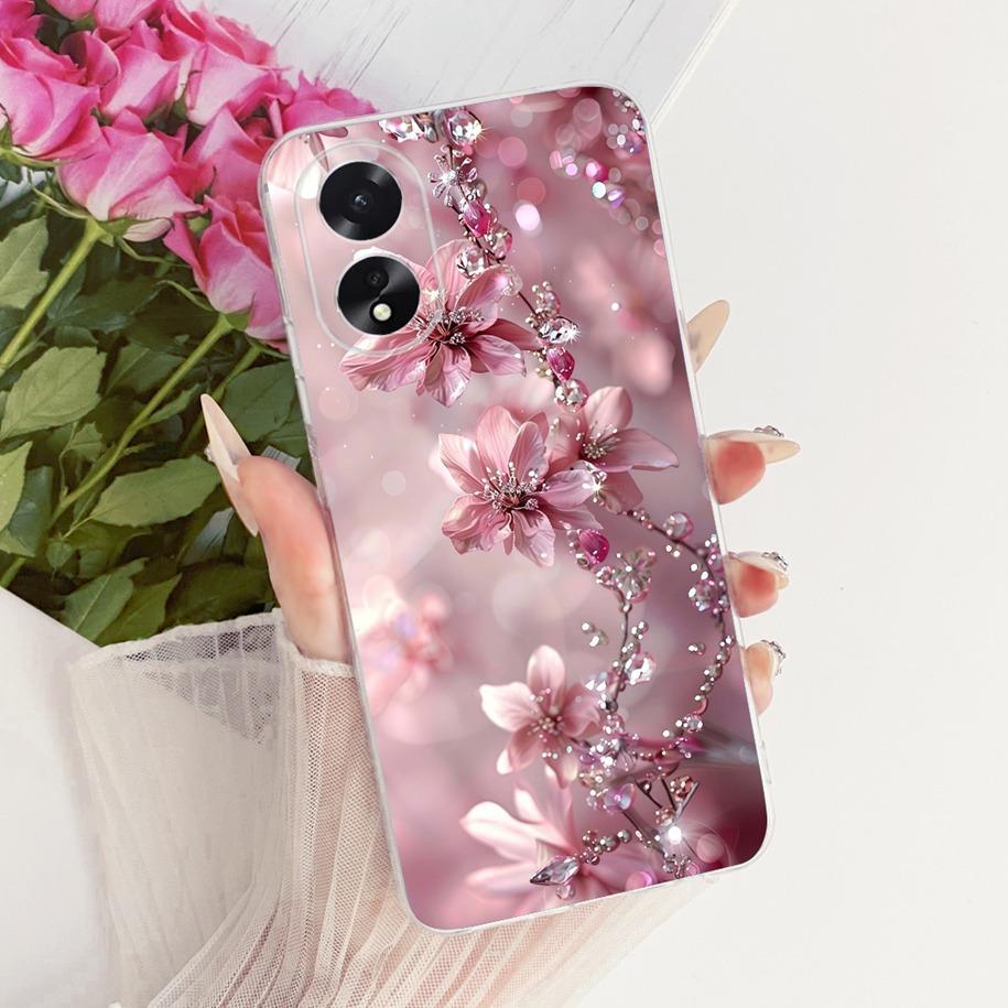 For OPPO A18 A38 4G Case CPH2579 CPH2591 Shockproof Cover Popular Flower Bowknot Soft Silicone Fundas For OPPOA18 OPPOA38 Bumper