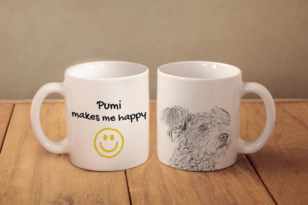 Pumi, Hungarian Pumi, Hungarian Herding Terrier - Cup with a Dog, Cheerful Cup for a Dog Lover, Personalized Gift from the Art-Dog Brand