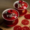 Tying the Knot Ceramic Wedding Tea Cups with Lids - DIY Handmade Decoration