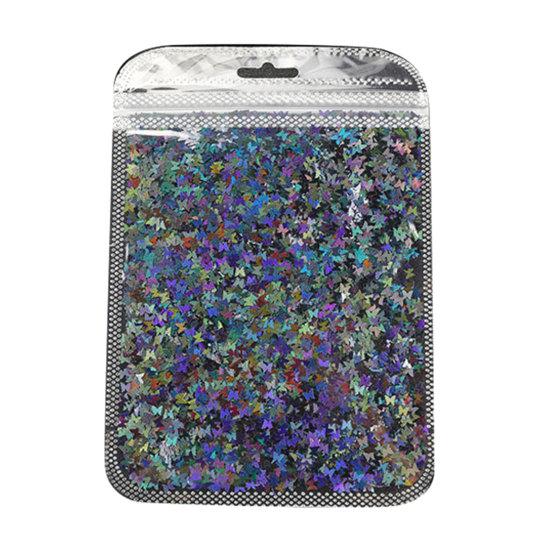 Butterfly Holographic Flakes Nail Glitter Sequins Decor Manicure Tips Slices