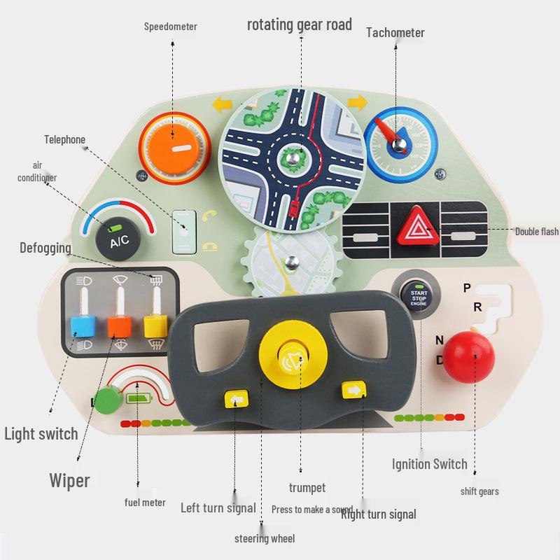 

Монтессори Деревянный Руль Развивающая Игрушка для Детской Образовательной Ролевой Игры
