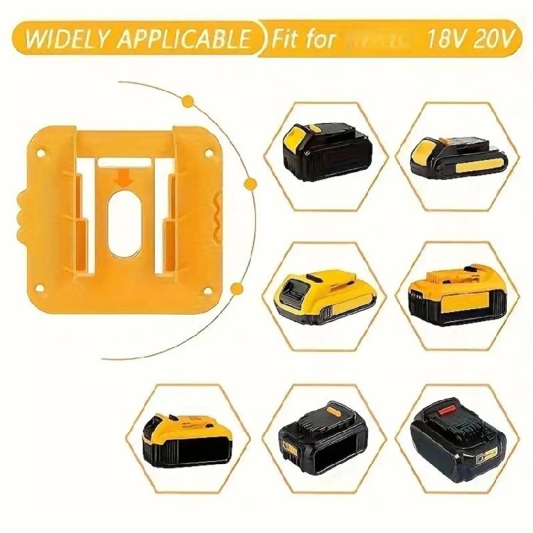 Practical Battery Holders Featuring Solid Construction for Reliable 18V/20V Battery Organization Wall or Benches Mount