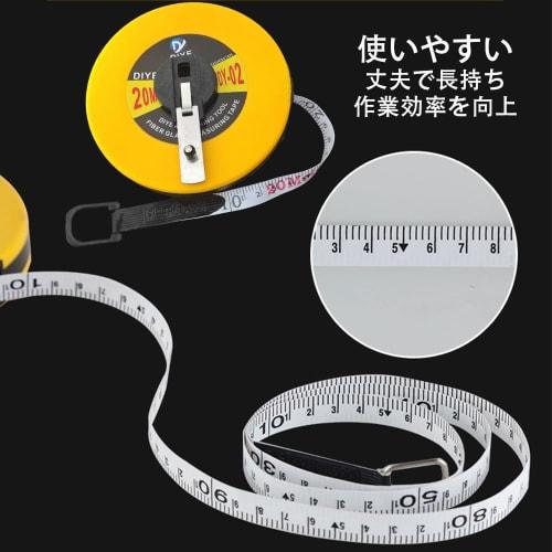 YUWENW 20 Meter Fiberglass Tape Measure, 1 Set, Fiberglass Tape Scale, for Home, Industrial, and School Use