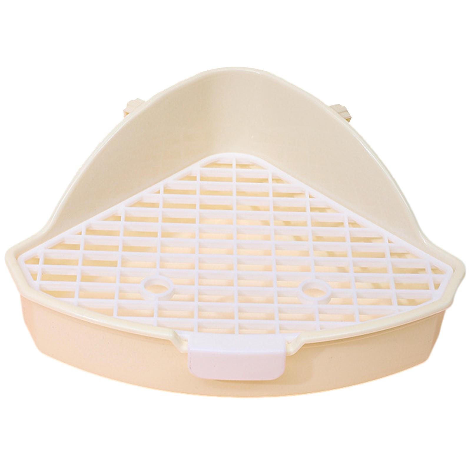 

Hamster Litter Box Potty Training Toilet Pet Cage Pan Litter Bedding Box Anti-Spill Rabbit Toilet Tray for Small Animals білий