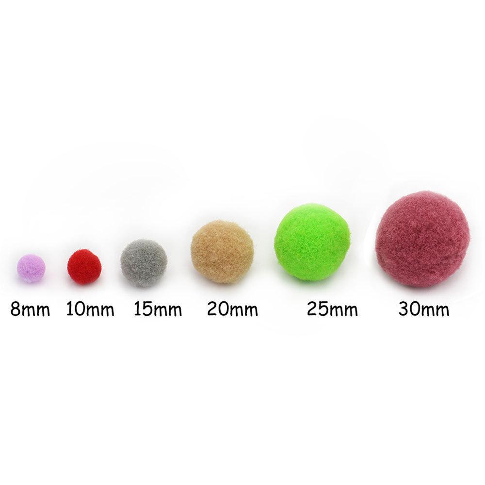 Colored Pompoms 81015202530Mm High Elasticity Soft Diy Pom Poms Fuzz Ball Pompom For Crafts Wedding Decor Kid Creative Toy