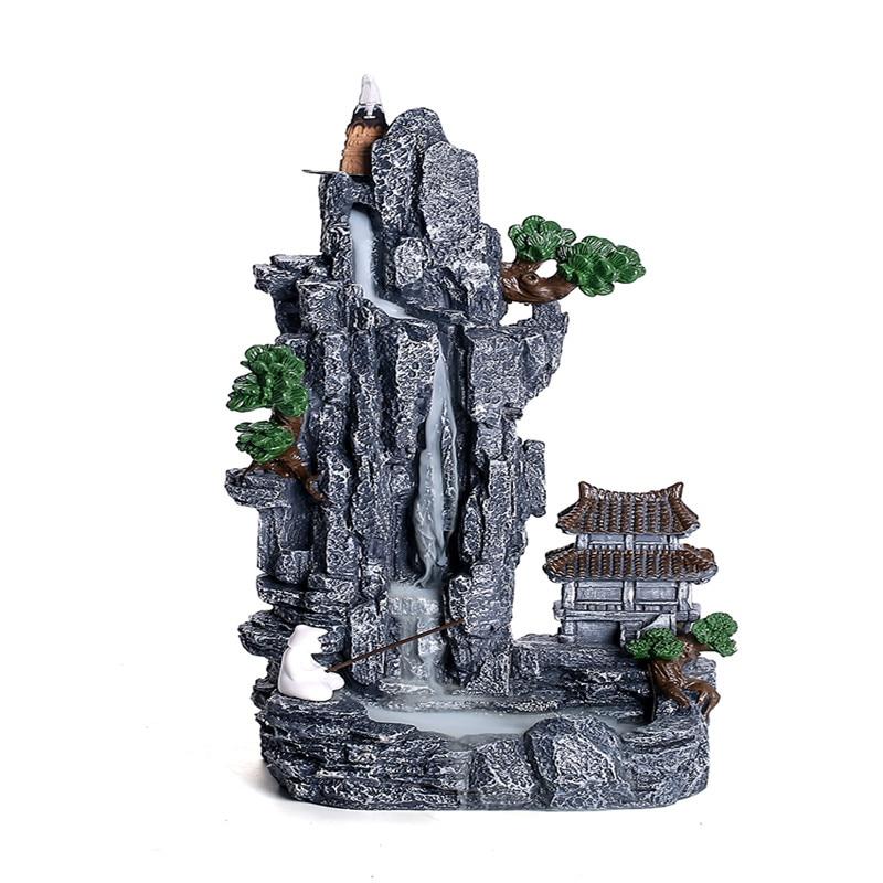 Details about US_ IG_ Ceramic Mountain Waterfall Backflow Incense Burner Holder Censer Home De Details about US_ IG_ Ceramic Mountain Waterfall Backflow Incense Burner Holder Censer Home De