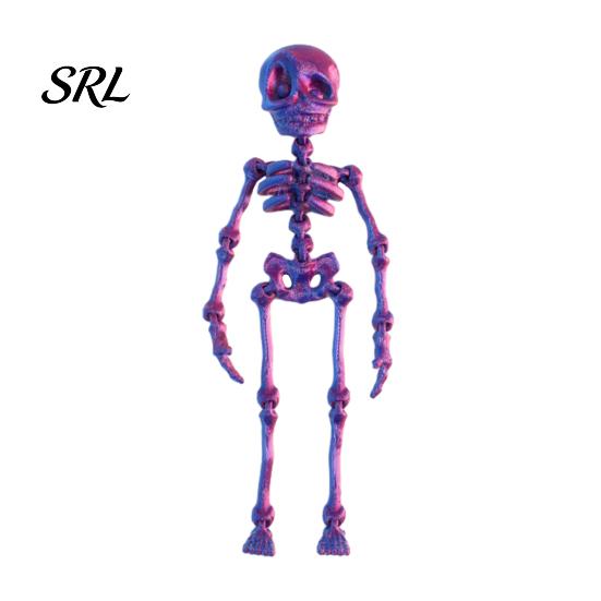 Halloween Locker Accessories Dancing Skeleton Aquarium Bubbler, Dynamic Fish Tank Ornament, Alternative Home 3D Printed Articulated Skull Oxygenating