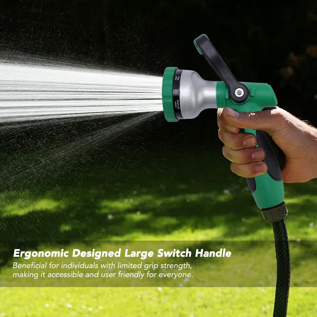 Duza pentru furtun de grădină de înaltă rezistență, de înaltă presiune, multifuncțională, cu modele de udare, duză de pulverizare