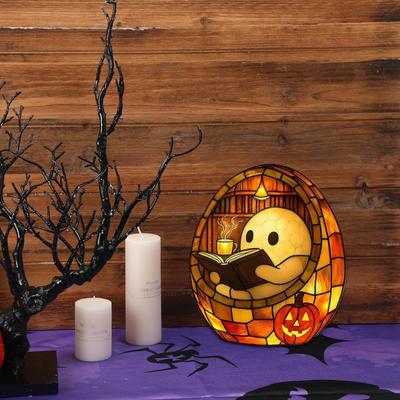 Ghost Reading Lamp Cute Lamp Color Changing Ghost Reading Halloween LED Light For Kids Study Room Book Lover Adults Bedroom