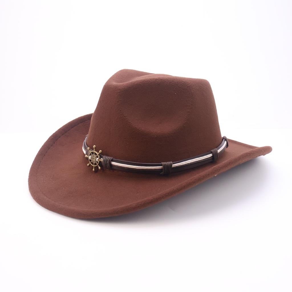 New retro western cowboy hat American hot-selling accessories fashion versatile peach top cowboy hat