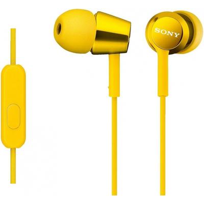 Sony Earphones Mdr Ex150ap  Canal TYpe Remote Control With Mic  Yellow  Mdr Ex150ap Y  Yellow With Mic  Calls Compatible 
