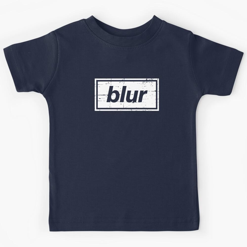 Grunge Blur Wordmark Logo - Retro Indie Rock Design White Kids T-Shirt 170