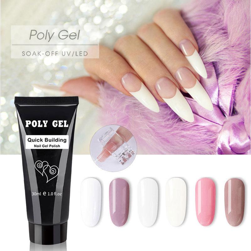 

30g Transparent Crystal Nail Extension Gel - White & Pink Colors Available