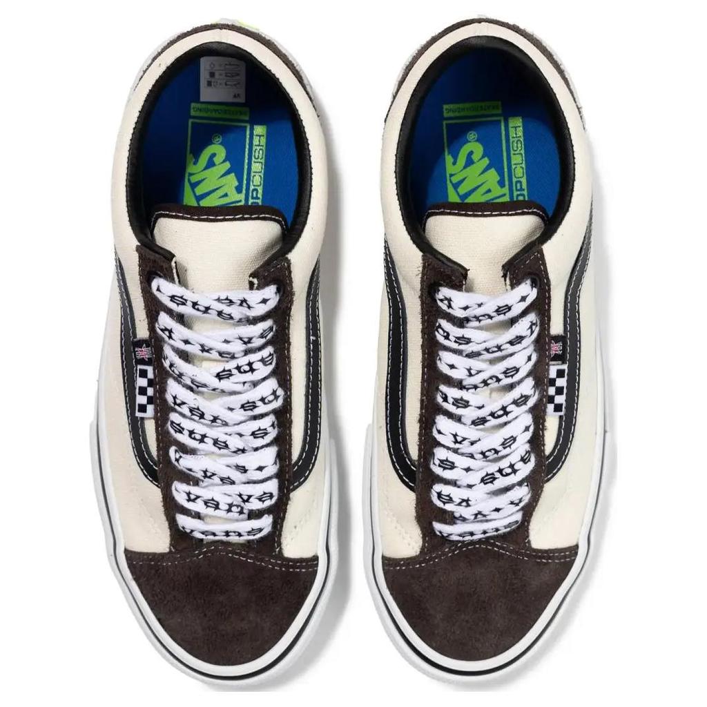 Vans Punkandyo X  Style 36 Part 2 Comfortable Versatile Low-Top Skate Shoes Unisex Sneakers White Brown VN000D5BBS8