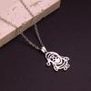 Cute Minimalist Hollow Santa Claus Necklace - Stainless Steel Sweater Chain